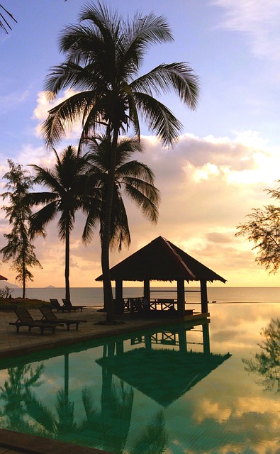 Beautiful beach view from hotel